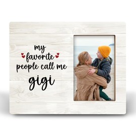 CUANFDDSF Gigi Gifts 8x10 Picture Frame, Mimi Gifts for Grandma from Grandkids, Grandparents Day Gifts for Granny, Nana Wood Photo Frame Display Pictures 4x6 for Table Top Display and Wall Hanging