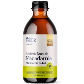Hebbe - Aceite de Nuez de Macadamia 100% Puro, Hidratante y Anti-envejecimiento para Piel y Cabello, 250 ml