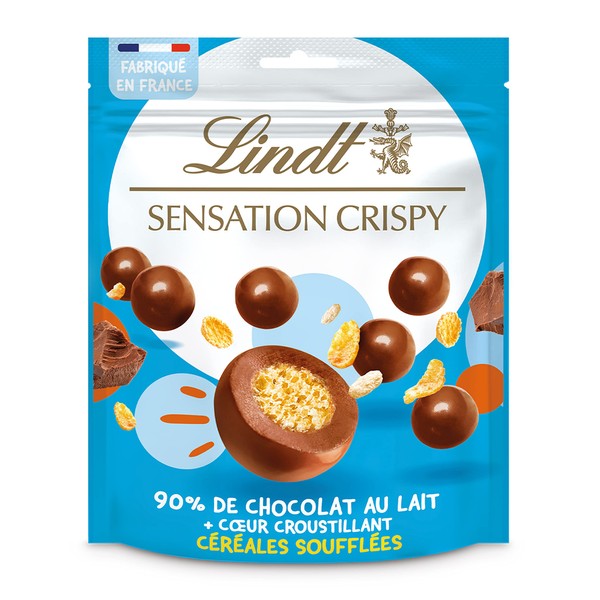 Lindt - Sachet of Soufflé Cereal Beads – Milk Chocolate, 140 g