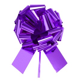 sourcing map 12"/30cm Car Extra Giant Large Pull Bow Christmas Metallic Gift Wrapping Bows Ribbon for Wedding Car Baskets Presents Big Gift Bow, Purple