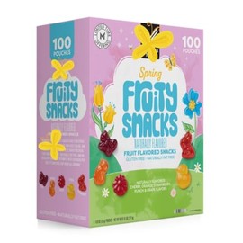 Spring Fruit Snack Easter Basket Stuffers Egg Hunt Gummy Treats Gluten free; no artificial dyes, colors or flavors 100 ct