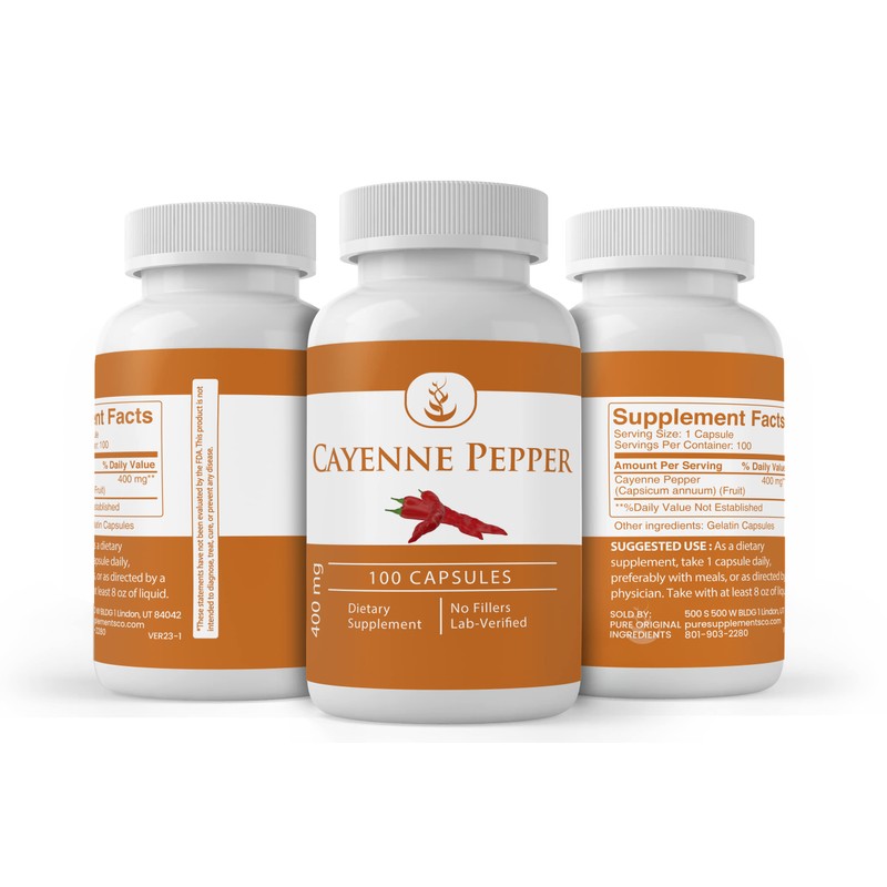 Pure Original Ingredients Cayenne Pepper, (100 Capsules) Always Pure, No