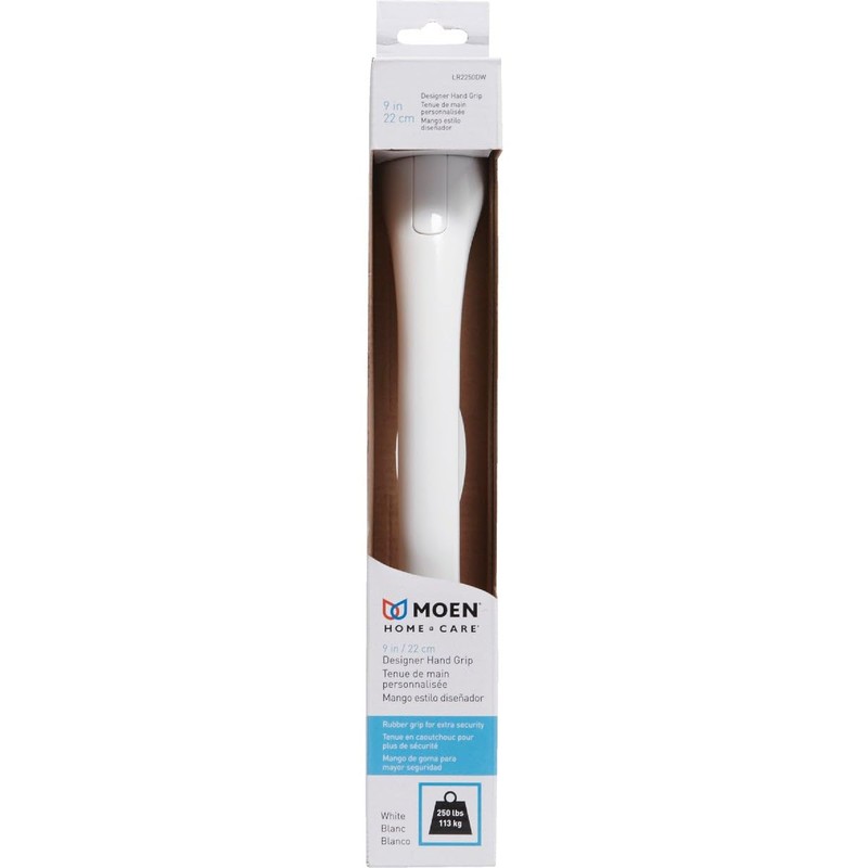Moen LR2250DW 9-Inch Home Care Designer Hand Grip, Glacier White