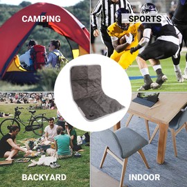 Portable Heated Seat Cushion, 5V Quick Heating Heated Camping Chair Pad 45x90cm Portable Heated Stadium Seat Energy Saving Heating Seat Pad for Home Office Camping Outdoor (Black)