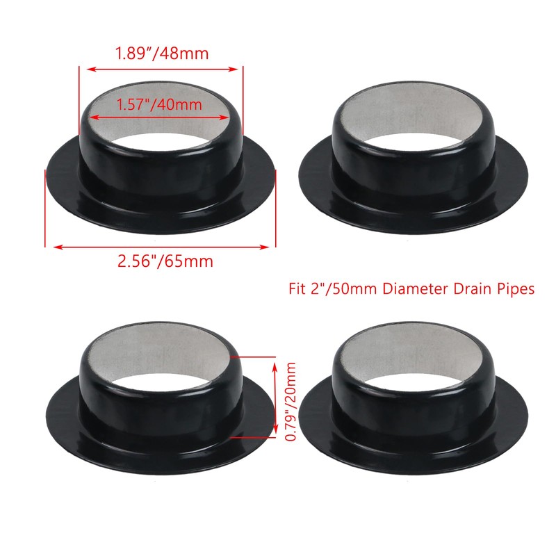 Pastlla 4 Pcs Round Aluminum Rain Gutter Outlet Downspout Adapter,
