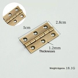 6Pcs Door Hinges,Brass Folding Hinges,Heavy Duty Ball Bearing for Gate,Window,Drawer 2inch Brass