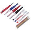 Carpenter Pencil Marker Set Multifunctional 6 Long Nib Deep Hole
