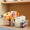 Orgneas Freezer Organizer Bins Metal Wire Storage Baskets for Upright
