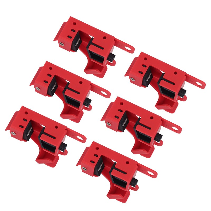 6Pcs Circuit Breaker Lockout Bundle Grip Style Standard Lock Tag