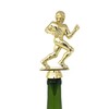 Football Wine Bottle Stopper - Handmade with Stainless Steel Base