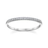 Tesori & Co 10k White Gold Lightweight Dainty CZ Wedding