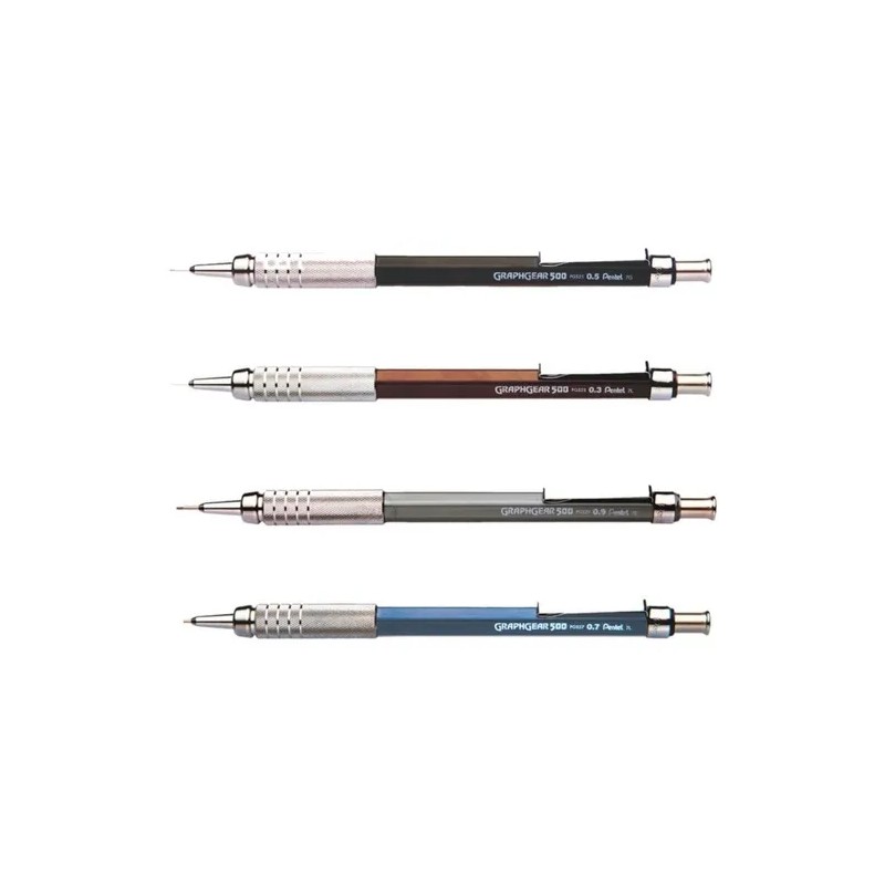 Lápiz Técnico Pentel Graphgear 500, Color Negro 0.5 Negro 0.5