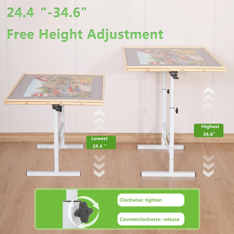 BittPicc Puzzle Table with Drawers,with Legs and Cover 1000/1500 Pieces