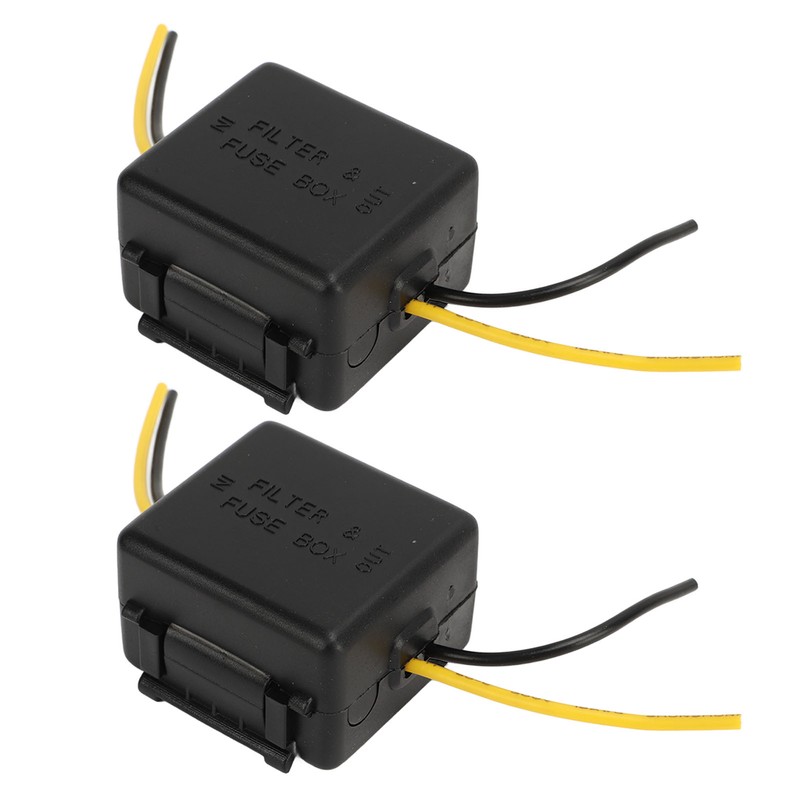 2Pcs Car Power Filter 12V Interference Proof Noises Reduction Reliable