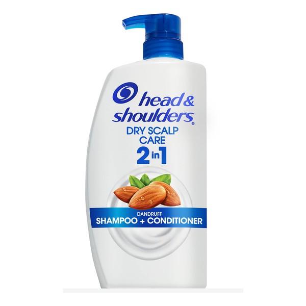 Head and Shoulders Dry Scalp Care Anti-Dandruff 2 in 1 Shampoo & Conditioner, 32.1 fl oz, Pack of 4, (Packaging May Vary)