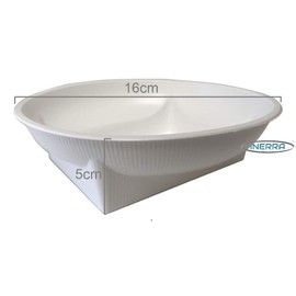 INERRA Square Round Bowls - White Plastic Florist Flower Dishes for Foam Brick (Pack of 10)