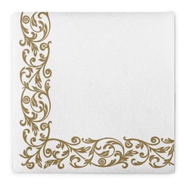 Mank Airlaid Napkins 40 x 40 cm Perfect for Golden Weddings, Catering and Celebrations Pack of 50 Rob (Gold)