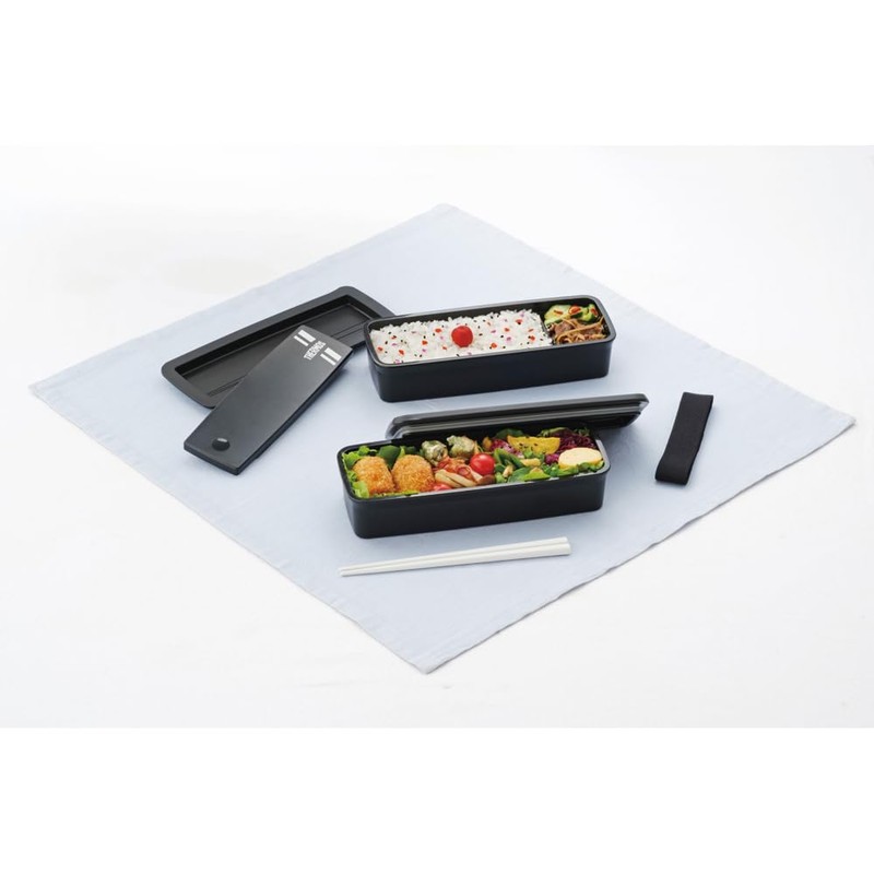 Thermos DJS-981W BKSL Lunch Box, 2-Tier Fresh Lunch Box with