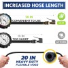 Gerchway Tire Inflator with Pressure Gauge and Longer Hose -