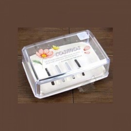 Flower transparent lid soap case soap dish soap stand 3ea