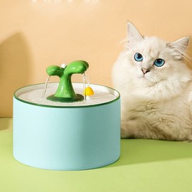 Cat Drinking Fountain Ceramic Drinking Fountain for Dogs Pet Cat Fountain Non-Slip Automatic Water Dispenser Pet Drinking Fountain Designed for Dogs and Cats 1500 ml (Replace Accessories)