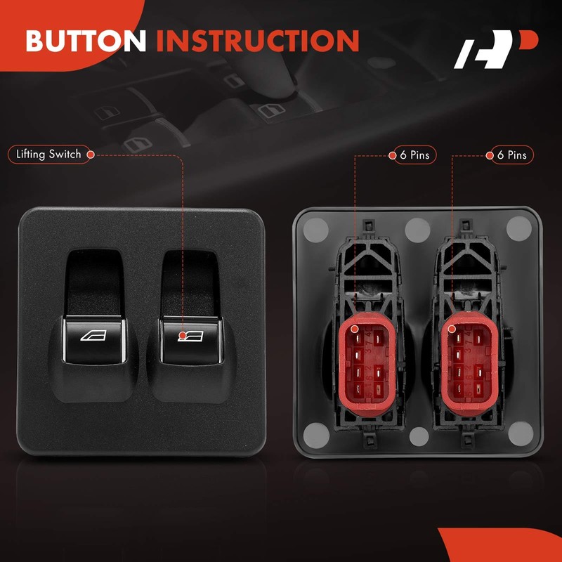 A-Premium Power Window Switch Compatible with Ford Transit Connect 2010-2017,