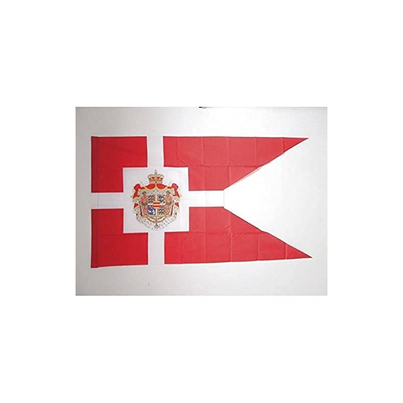 Drapeau Etendard Royal du Danemark avec Fourreau pour Hampe, 150cm