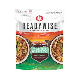 ReadyWise Backcountry Wild Rice Risotto (Single Pouch) | Freeze-Dried Backpacking & Camping Food | 2.5 Servings | Vegan | Gluten Free