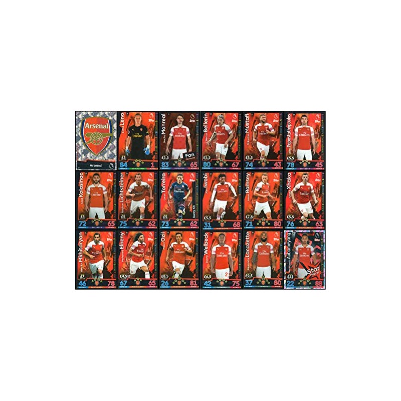 MATCH ATTAX 2018/19 18/19 ARSENAL FULL 18 CARD TEAM SET