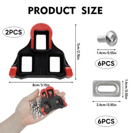 Cleats for Cycling Shoes,Premium Cycling Shoes Mens Compatible with Shimano SPD-SL,Durable High Performance Cleats Replacement for Road & Indoor Riding, Anti-Slip Cleats for Bike Shoe,2Pcs Red