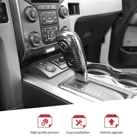 JeCar Carbon Fiber Gear Shift Knob Cover Trim Interior Accessories for 2009-2014 Ford F150 Raptor