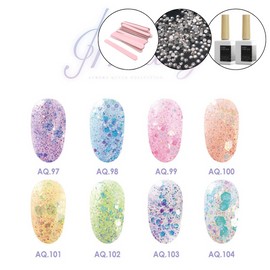 Diesel Aurora Queen Melody Glitter Gel 8-piece set + 2 Diesel top gels / 디젤 오로라퀸 멜로디 글리터젤 8종 세트+디젤탑젤2개