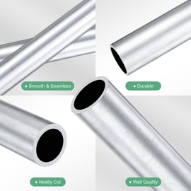 M METERXITY 1-Pack 250mm 6063 Aluminum Round Tube, 18mm ID 21mm OD Seamless Aluminum Tubing for Construction/Machining/DIY Crafting, Metal Straight Pipe [0.71x0.83x9.8IN]
