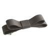 VINGTAINE H-999-GY Simple Grosgrain Ribbon Barrette, Elegant Office, Daily Hair