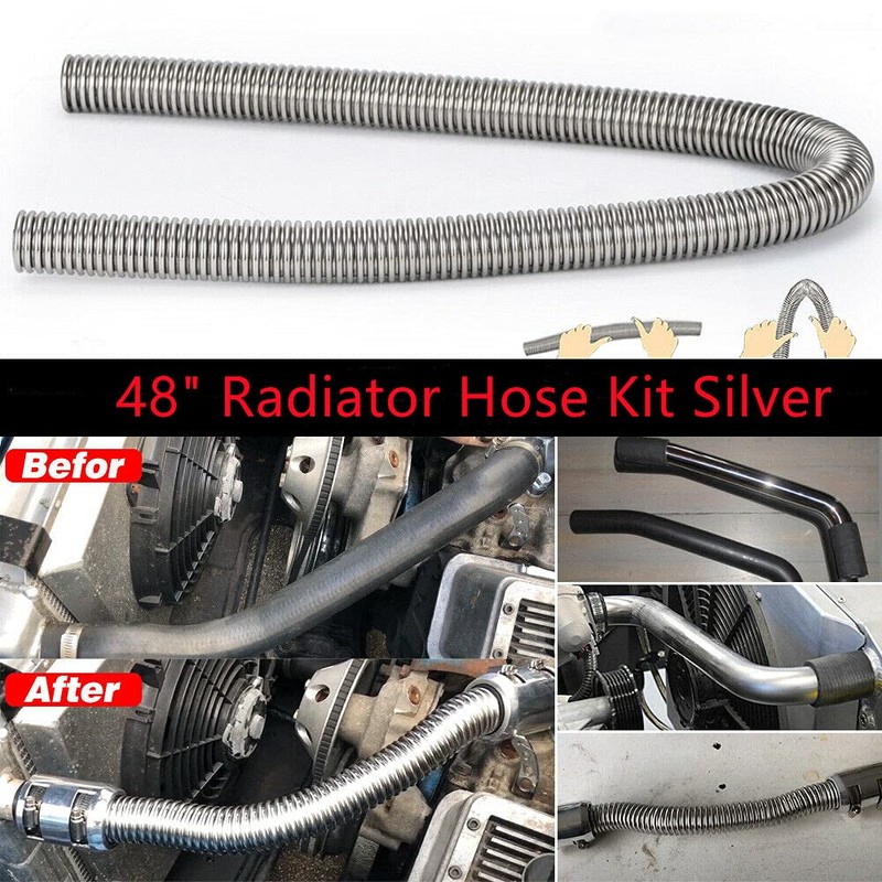 WENJTP Universal 48-inch Flexible Radiator Hose Kit with 1-3/4", 1-1/2",