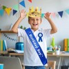 Birthday King Crown Sash and Button Pin Set for Boys