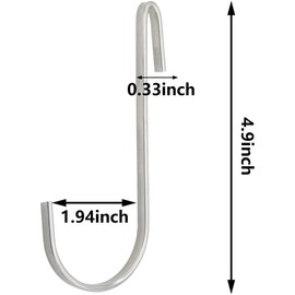 EQUIJUANCE 16 pcs,Stainless Steel S Hook Cookware Hooks, Multiple Uses, for Kitchenware, Pots, Utensils, Clothing Bags, Towels, Plants, Tools (16)