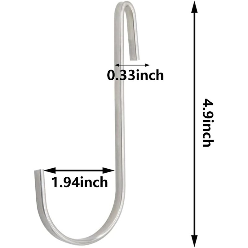 EQUIJUANCE 16 pcs,Stainless Steel S Hook Cookware Hooks, Multiple Uses,