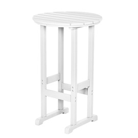 nalone 40" Outdoor Bar Table, All Weather HDPE Bar Height Patio Table Counter Round Patio Cocktail Bar Tables, Tall Bistro Pub Table for Deck, Porch, Backyard, Garden