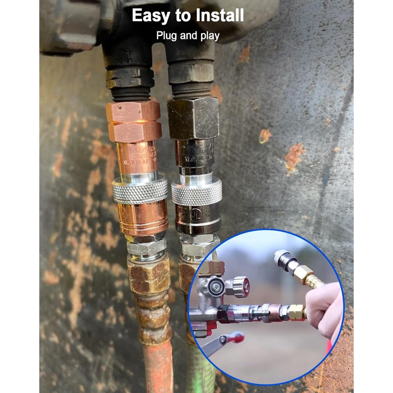 AUGREX Oxy Torch Quick Connect Fittings Set, Oxy-Fuel Acetylene Torch