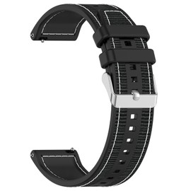 TenCloud Nylon Silicone Watch Band Strap for iON Edge Golf Watch Strap Breathable Wristband Compatible with iON Edge Golf Smartwatch (Black)