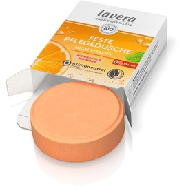 lavera High Vitality Solid Shower Gel with Organic Orange and Organic Mint - Gently Cleanses the Skin without Drying It Out - 3x More Rich than Liquid Shower Gel - Natural Cosmetics - Vegan - Organic