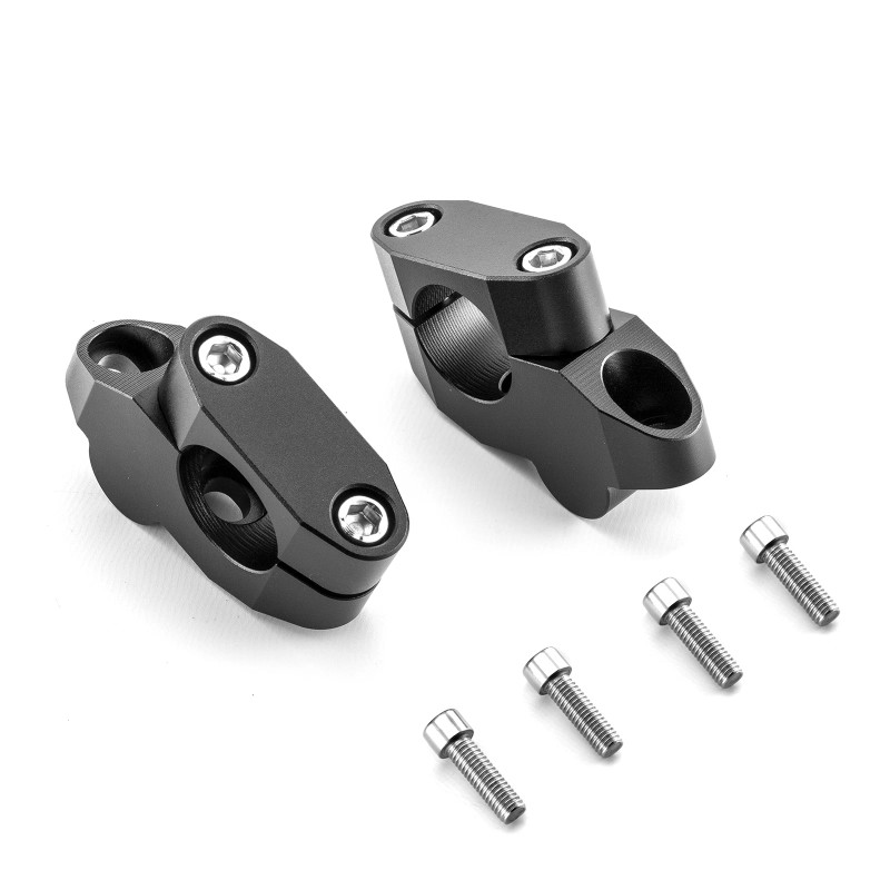 21ST Black Pull-back Handlebar Risers 1 1/8" Bars For Honda