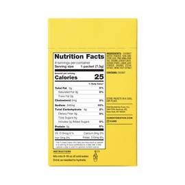 Cure Hydration | Plant-Based Electrolyte Drink Mix | No Added Sugar | Dehydration Relief Powder Made with Coconut Water | Non-GMO | Vegan | Box of 8 Packets - Lemonade