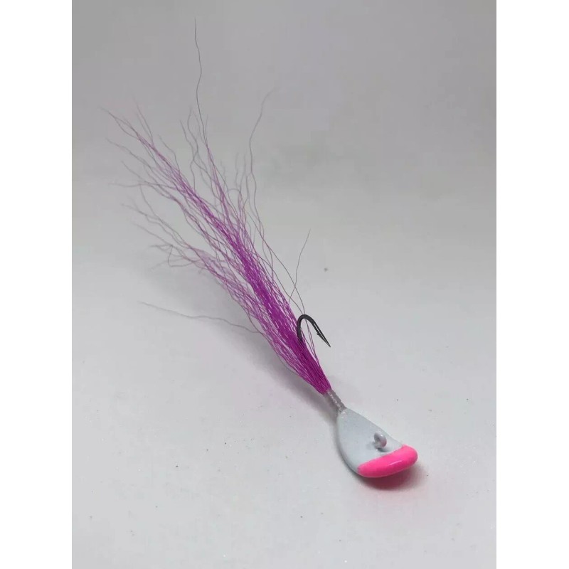 YOUNGBUCKLURES Pink N White 3/16 Oz WOBBLE HAIR JIG