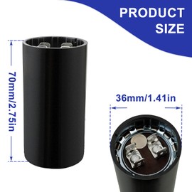 BOJACK 43-52 uf/MFD 250 VAC ±20% 50/60 Hz CD60 Round Motor Start Capacitor