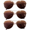 Classic Aviator Brown Lens Sunglasses Metal Frame Gold Color 3