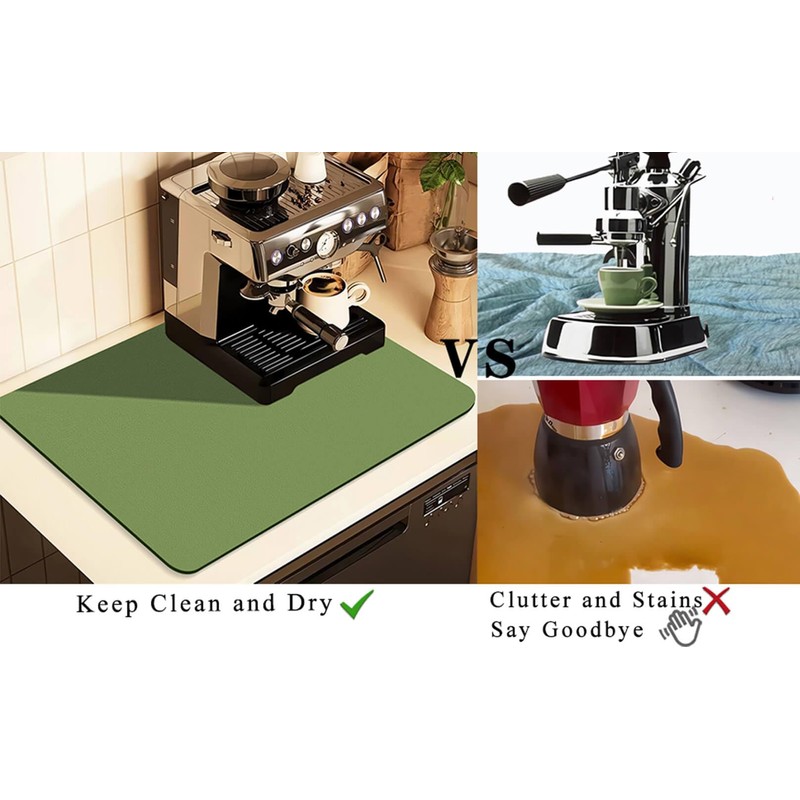 Coffee Mat for Countertops ,Coffee Bar Accessories Fit Under Coffee