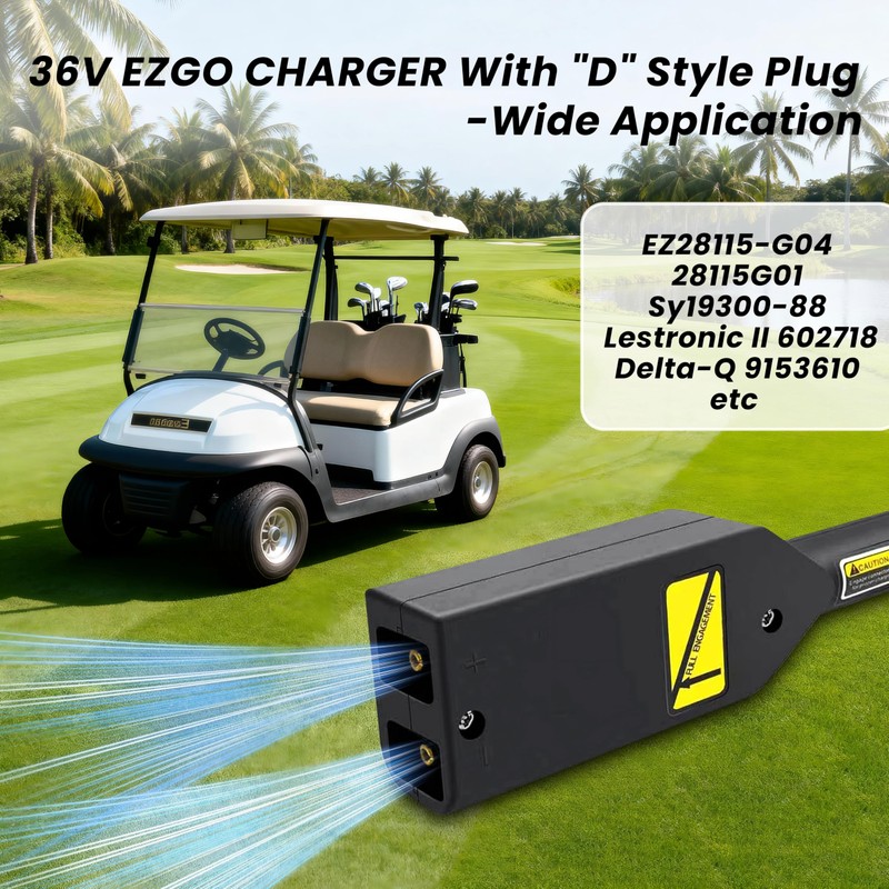 36V 18A Golf Cart Battery Charger for EZGO TXT, D-Style