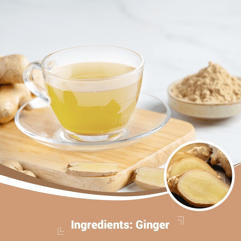 Ginger Root Herbal Tea - Caffeine Free, 50 Tea Bags